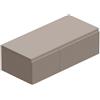 Leroy Merlin Mobile da bagno sospeso sotto lavabo Step L 100.3 x H 30 x P 46 cm tortora taupe cannettato, 2 cassetti il grande a destra