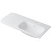 Leroy Merlin Lavabo a incasso rettangolare vasca a destra L 100.5 x H 15 x P 46 cm in resina bianco lucido