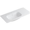 Leroy Merlin Lavabo a incasso rettangolare vasca a sinistra L 100.5 x H 15 x P 46 cm in resina bianco lucido