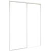Leroy Merlin Porta doccia L 157-160 cm x H 200 cm, per nicchia in vetro trasparente SP. 8 mm, profilo bianco