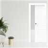 Leroy Merlin Porta interna scorrevole Clew in legno laccato colore bianco, L 90 x H 210 cm, apertura reversibile
