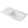 Leroy Merlin Lavabo a incasso rettangolare vasca a destra L 90.5 x H 15 x P 46 cm in resina bianco opaco