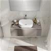 Leroy Merlin Mobile da bagno sospeso sotto lavabo Step L 100.3 x H 30 x P 46 cm tortora taupe cannettato, 1 cassetto