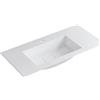Leroy Merlin Lavabo a incasso rettangolare vasca centrale L 100.5 x H 15 x P 46 cm in resina bianco opaco