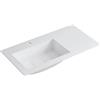 Leroy Merlin Lavabo a incasso rettangolare vasca a sinistra L 90.5 x H 15 x P 46 cm in resina bianco lucido