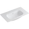 Leroy Merlin Lavabo a incasso rettangolare vasca centrale L 90.5 x H 15 x P 46 cm in resina bianco opaco