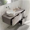 Leroy Merlin Mobile da bagno sospeso sotto lavabo Step L 120.3 x H 30 x P 46 cm beige cannettato , 1 cassetto,lavabo non incluso