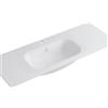 Leroy Merlin Lavabo a incasso rettangolare vasca centrale L 120.5 x H 15 x P 46 cm in resina bianco lucido