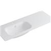 Leroy Merlin Lavabo a incasso rettangolare vasca a sinistra L 120.5 x H 15 x P 46 cm in resina bianco lucido