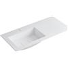 Leroy Merlin Lavabo a incasso rettangolare vasca a sinistra L 100.5 x H 15 x P 46 cm in resina bianco opaco