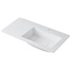 Leroy Merlin Lavabo a incasso rettangolare vasca a destra L 90.5 x H 15 x P 46 cm in resina bianco lucido