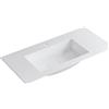 Leroy Merlin Lavabo a incasso rettangolare vasca centrale L 100.5 x H 15 x P 46 cm in resina bianco lucido