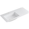 Leroy Merlin Lavabo a incasso rettangolare vasca a sinistra L 100.5 x H 15 x P 46 cm in resina bianco lucido
