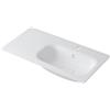 Leroy Merlin Lavabo a incasso rettangolare vasca a destra L 90.5 x H 15 x P 46 cm in resina bianco opaco