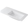 Leroy Merlin Lavabo a incasso rettangolare vasca a destra L 100.5 x H 15 x P 46 cm in resina bianco opaco