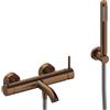 SANYCCES Rubinetto per vasca getto laminare cristallino Loop per muro oro rosa spazzolato SANYCCES
