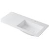 Leroy Merlin Lavabo a incasso rettangolare vasca a destra L 100.5 x H 15 x P 46 cm in resina bianco lucido