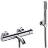 SANYCCES Rubinetto per vasca getto laminare cristallino Loop per muro cromo spazzolato SANYCCES