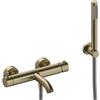 Leroy Merlin Rubinetto per vasca getto laminare cristallino Loop k per muro oro spazzolato