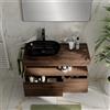 Leroy Merlin Mobile da bagno sospeso Step con top L 100.3 x H 30 x P 46 cm noce walnut liscio, 2 cassetti ammortizzati