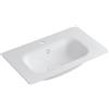 Leroy Merlin Lavabo a incasso rettangolare vasca centrale L 80.5 x H 15 x P 46 cm in resina bianco opaco