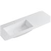 Leroy Merlin Lavabo a incasso rettangolare vasca a sinistra L 120.5 x H 15 x P 46 cm in resina bianco opaco