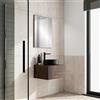 Leroy Merlin Mobile da bagno sospeso Step Liscio con top L 60.3 x H 30 x P 46 cm noce walnut, 1 cassetto, lavabo non incluso