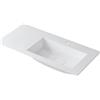 Leroy Merlin Lavabo a incasso rettangolare vasca a destra L 100.5 x H 15 x P 46 cm in resina bianco lucido