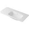 Leroy Merlin Lavabo a incasso rettangolare vasca a destra L 100.5 x H 15 x P 46 cm in resina bianco opaco