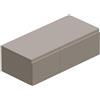 Leroy Merlin Mobile da bagno sospeso sotto lavabo Step destro L 100.3 x H 30 x P 46 cm tortora taupe, 2 cassetti
