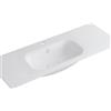 Leroy Merlin Lavabo a incasso rettangolare vasca centrale L 120.5 x H 15 x P 46 cm in resina bianco opaco