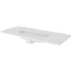 SENSEA Lavabo a incasso rettangolare vasca centrale Icone L 49.0 x H 14.3 x P 106.0 cm in composito minerale di resina gelificata bianco lucido