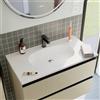 SENSEA Lavabo a incasso rettangolare vasca centrale Icone L 49.0 x H 14.3 x P 91.0 cm in composito minerale di resina gelificata bianco lucido