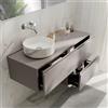 Leroy Merlin Mobile da bagno sospeso Step Liscio con top L 60.3 x H 30 x P 46 cm tortora taupe, 1 cassetto, lavabo non incluso