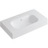 Leroy Merlin Lavabo a incasso rettangolare vasca centrale L 80.5 x H 15 x P 46 cm in resina bianco lucido