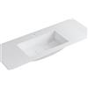 Leroy Merlin Lavabo a incasso rettangolare vasca centrale L 120.5 x H 15 x P 46 cm in resina bianco lucido