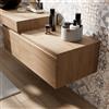 Leroy Merlin Mobile da bagno sospeso Step con top L 100.3 x H 30 x P 46 cm rovere oak liscio, 2 cassetti