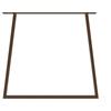 STEELMI Gamba per mobili trapezoidale STEELMI TRAPEZIO in acciaio marrone lucido L 80 x P 8 x H 71 cm