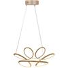 NOVECENTO Lampadario LED design Fiore beige Ø58cm, luce con 3 temperature di colore 3050 lumen, NOVECENTO