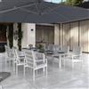 NATERIAL Set tavolo e sedie NATERIAL in acciaio bianco per 10 persone