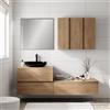 Leroy Merlin Mobile da bagno sospeso Step Liscio con top L 80.3 x H 30 x P 46 cm rovere oak, 1 cassetto