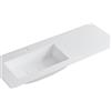 Leroy Merlin Lavabo a incasso rettangolare vasca a sinistra L 120.5 x H 15 x P 46 cm in resina bianco lucido