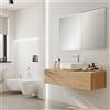 Leroy Merlin Mobile da bagno sospeso Step con top L 120.3 x H 30 x P 46 cm rovere oak liscio, 1 cassetto