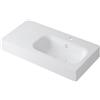 Leroy Merlin Lavabo a incasso rettangolare vasca a destra L 90.5 x H 15 x P 46 cm in resina bianco lucido