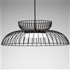 NOVECENTO Lampadario LED design Noa2 nero Ø47cm, luce con 3 temperature di colore 950 lumen, NOVECENTO