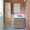SENSEA Mobile bagno sospeso con lavabo L 45 x H 58 x P 33 cm rovere charleston, 1 anta per vasca centrale Remix