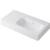 Leroy Merlin Lavabo a incasso rettangolare vasca a destra L 90.5 x H 15 x P 46 cm in resina bianco opaco