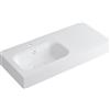 Leroy Merlin Lavabo a incasso rettangolare vasca a sinistra L 100.5 x H 15 x P 46 cm in resina bianco opaco