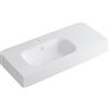 Leroy Merlin Lavabo a incasso rettangolare vasca a sinistra L 100.5 x H 15 x P 46 cm in resina bianco opaco