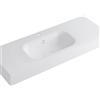Leroy Merlin Lavabo a incasso rettangolare vasca centrale L 120.5 x H 15 x P 46 cm in resina bianco opaco